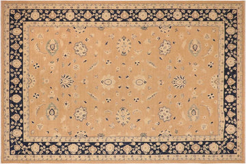handmade Traditional Kafkaz Chobi Ziegler Brown Blue Hand Knotted RECTANGLE 100% WOOL area rug 10 x 14